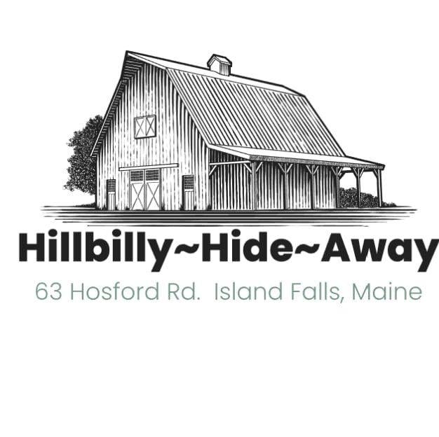 Hillbilly Hide-Away barn logo — Island Falls, Maine