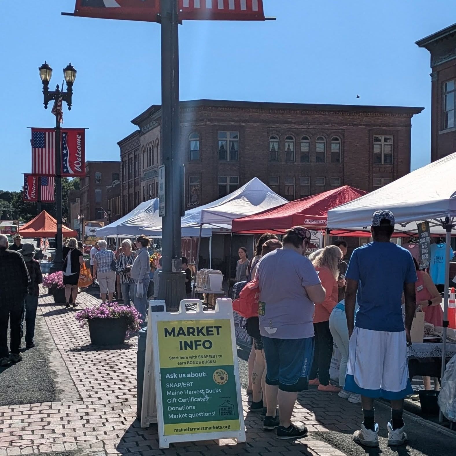 Houlton Community Market in Market Square, Houlton, Maine