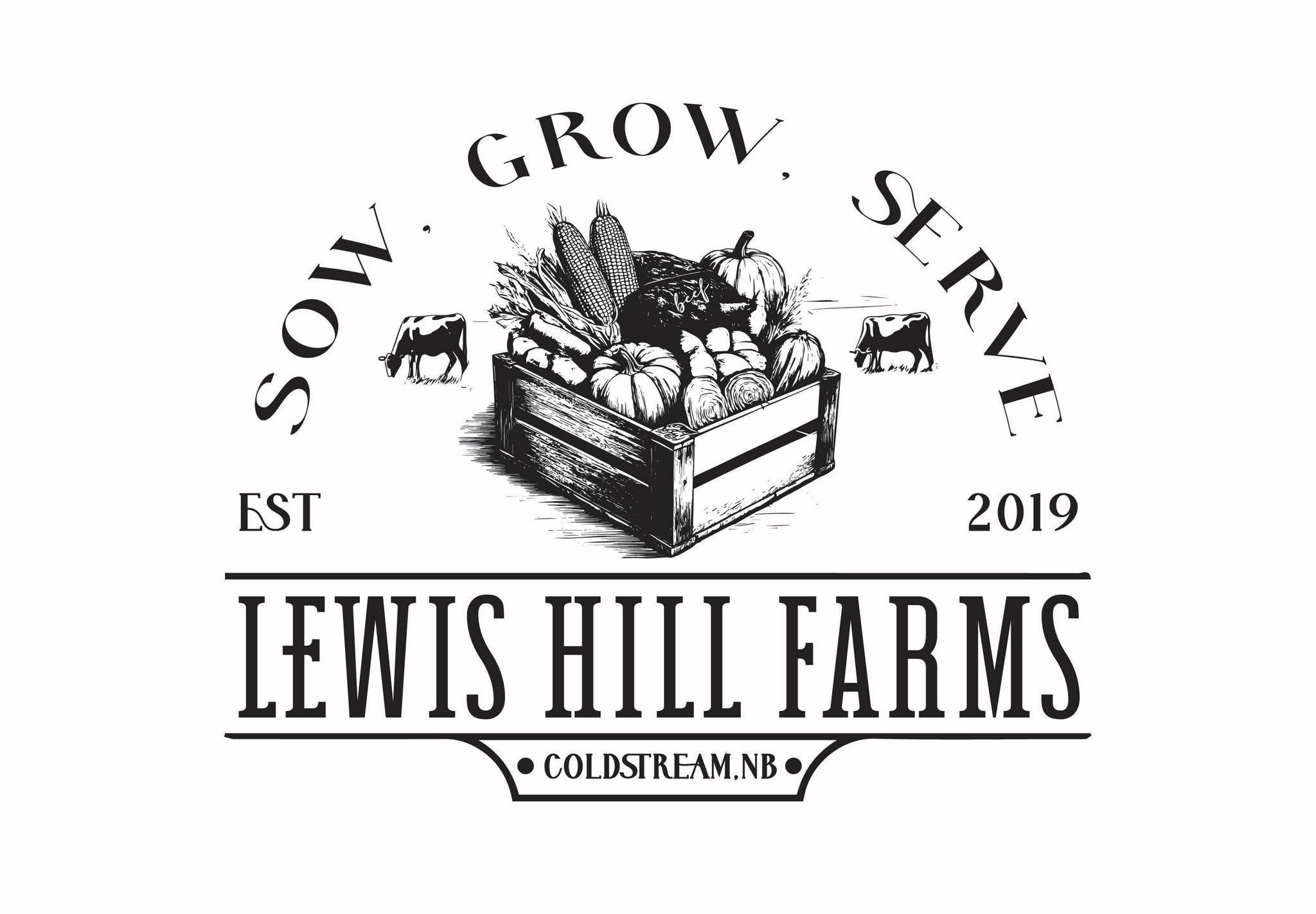 Lewis Hill Farms logo in Coldstream, New Brunswick