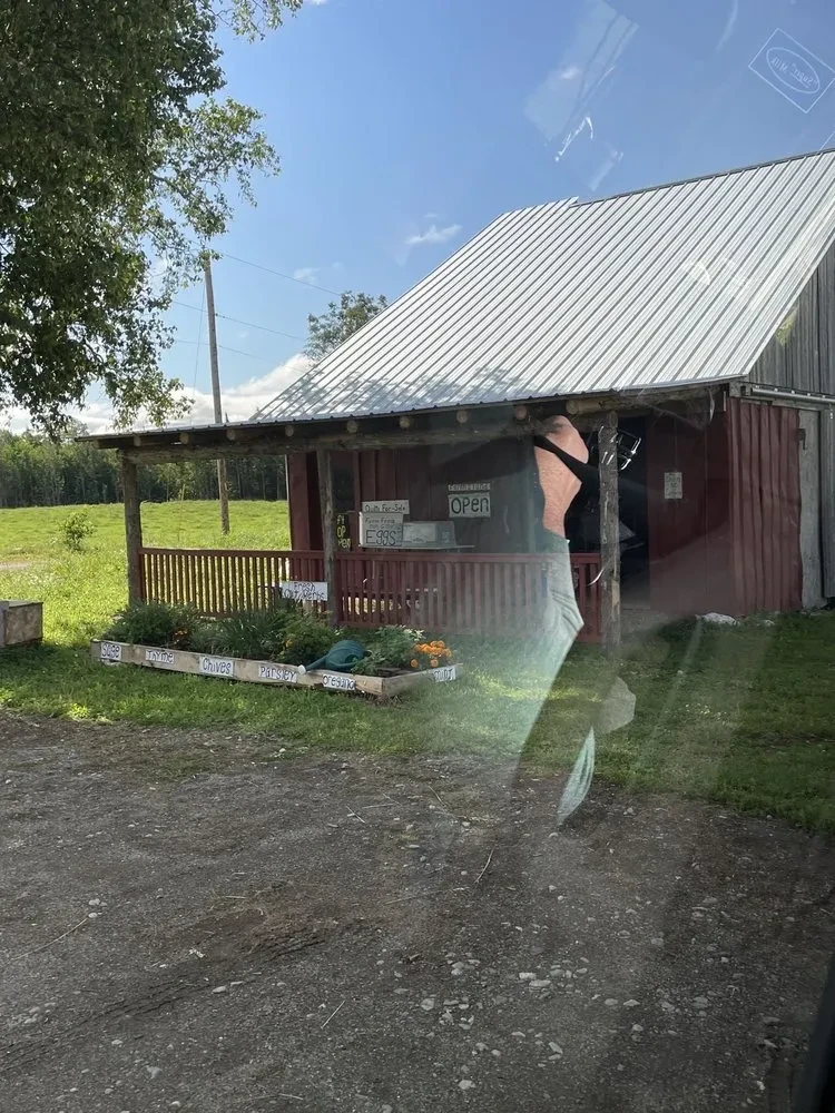 Noah and Mary Swartzentruber Farm Amish produce stand in Island Falls