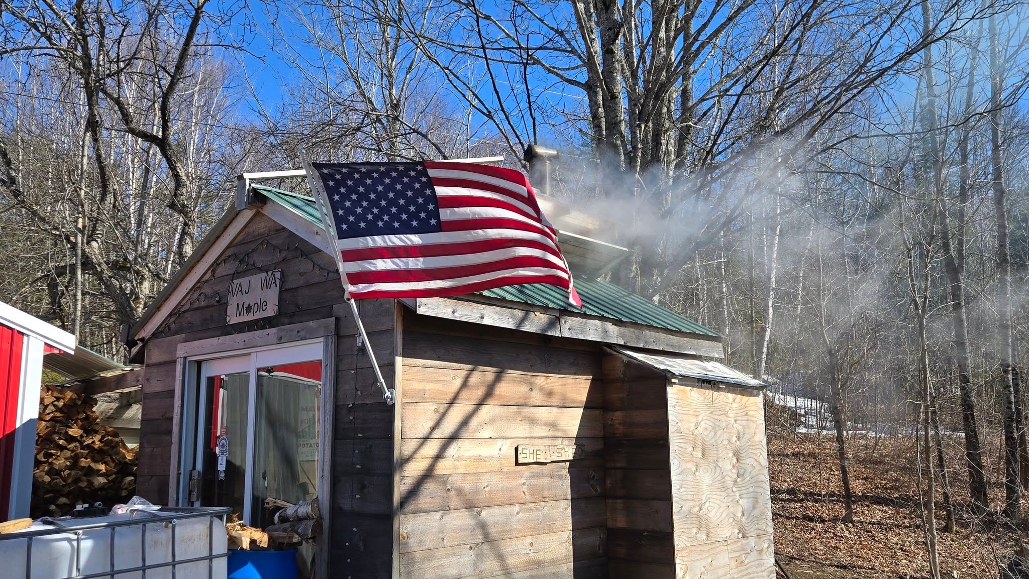 Va Jo Wa Maple sugar shack in Island Falls, Maine